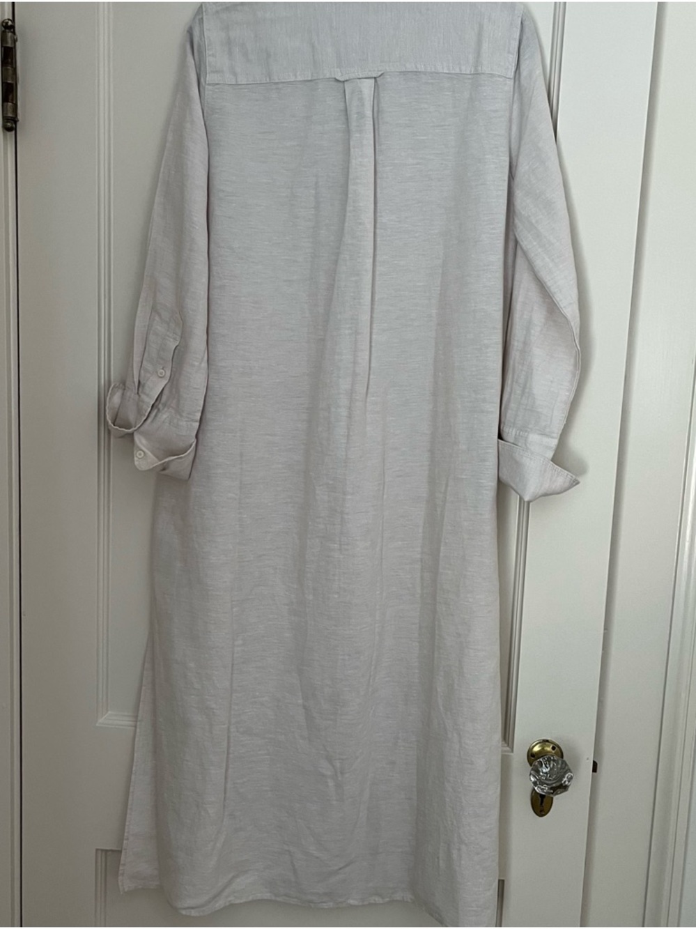 NWT J. Crew Linen and Cotton Blend Lightweight Button-Front Shirt Dress - Picture 6 of 11